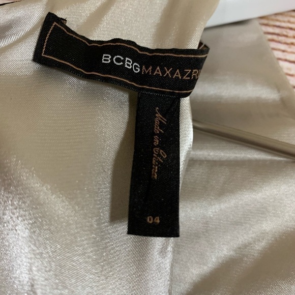 BCBGMaxAzria Cocktail Dress Taupe and Navy - Picture 7 of 7